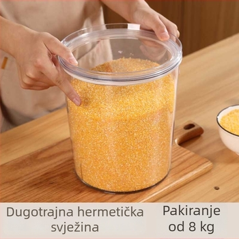Proziran spremnik za skladištenje riže u kućnoj kuhinji, otporan na insekte i vlagu, zapečaćeni spremnik za rižu, brašno i žitarice