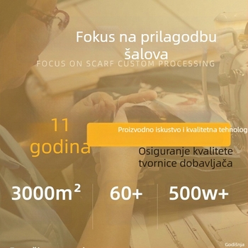 Ženski debeli jednobojni šal s dugim resicama, topao poliester zimski dodatak