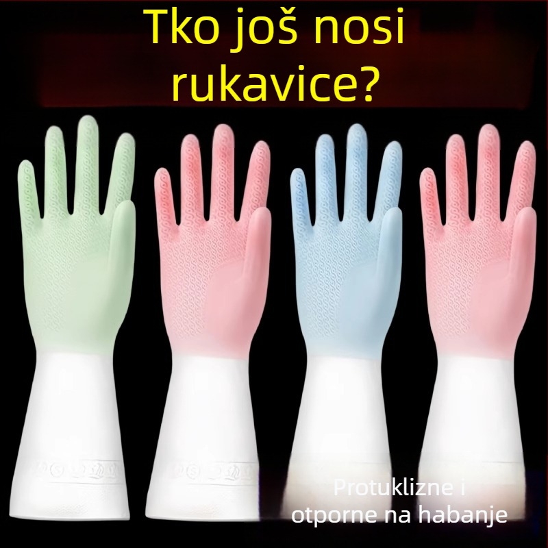 Vodootporne latex rukavice za pranje suđa, pranje rublja, kućanske poslove i čišćenje povrća