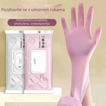 Jednokratne nitrilne rukavice za pranje posuđa i kućanske poslove, produžene duljine, vodootporne i protuklizne, prilagođene i izdržljive