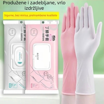 Jednokratne nitrilne rukavice za pranje posuđa i kućanske poslove, produžene duljine, vodootporne i protuklizne, prilagođene i izdržljive