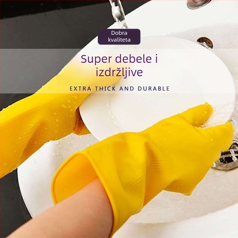 Ženske rukavice za pranje suđa, izdržljive, kućne lateks rukavice, vodootporne, tanki model