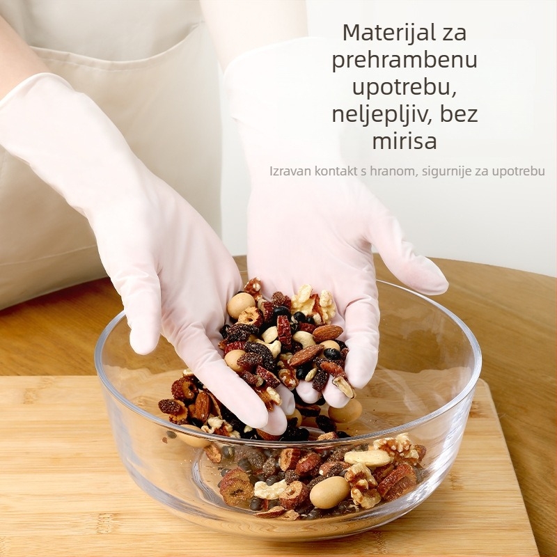Good Daughter-in-Law nitrilne rukavice za pranje suđa i kućanstva, kuhinja, prehrambena kvaliteta, vodootporne, otporne na prljanje, debele, duljina 9 inča