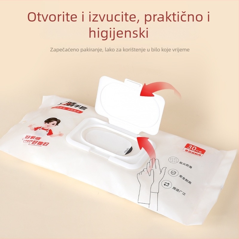 Good Daughter-in-Law nitrilne rukavice za pranje suđa i kućanstva, kuhinja, prehrambena kvaliteta, vodootporne, otporne na prljanje, debele, duljina 9 inča