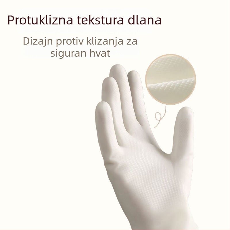 Rukavice nitrilove za kućanske poslove, kuhinjsko čišćenje, otporne na masnoće, duge, izdržljive, otporne na kidanje, za pranje suđa