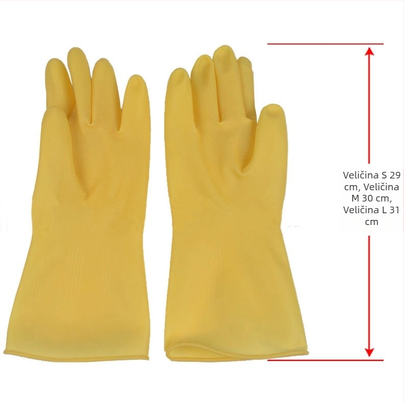 Bull Brand latex rukavice za kućanstvo – za pranje posuđa, vodonepropusne i otporne na masnoće, bež boje