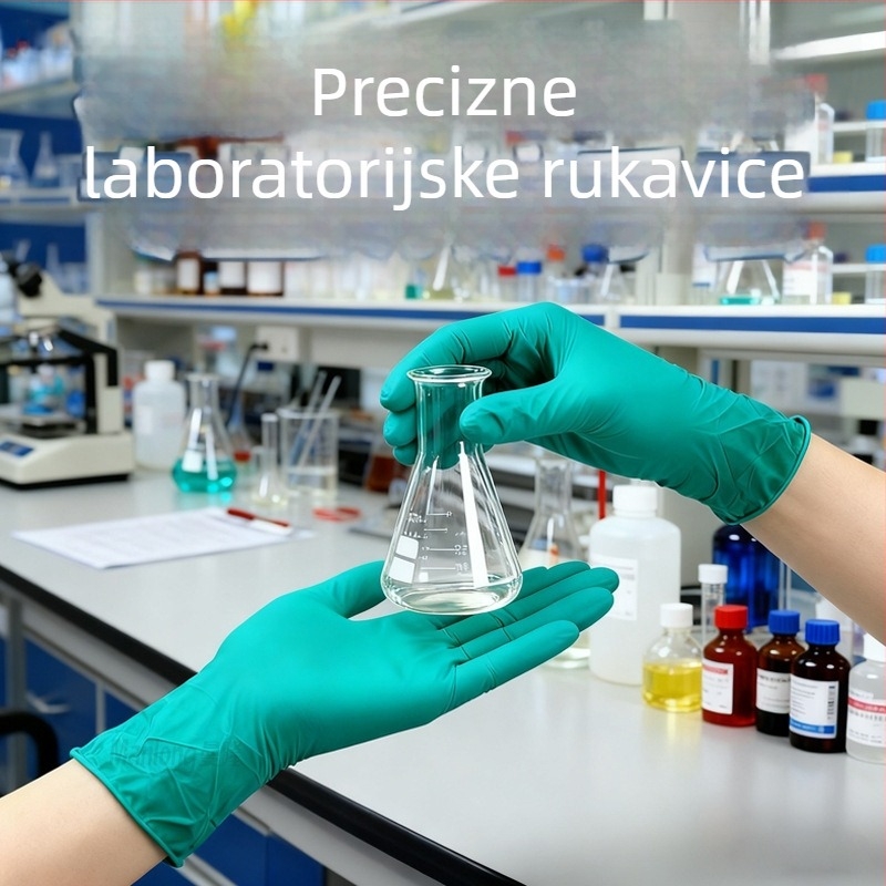 Manlong zelene nitrilne rukavice, 6 g, debeli, vodootporne i otporne na ulje za popravke, laboratorij, kućanstvo i catering