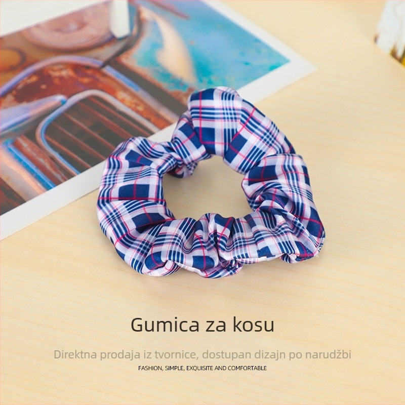 Plava ženska gumica za kosu s korejskim stilom, luksuzan dodatak za kosu, 2025 novi model