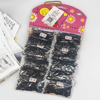 Crne gumice za kosu, klasičan model, ručno pletene, dodaci za kosu