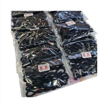 Crne gumice za kosu, klasičan model, ručno pletene, dodaci za kosu