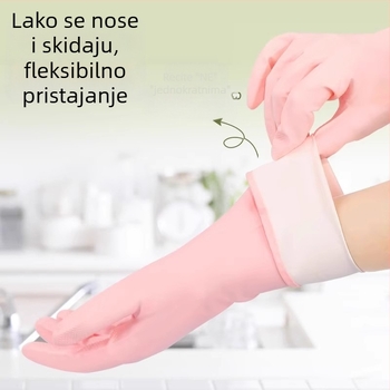 Ženske nitrilne rukavice za pranje posuđa, debele, otporne, vodootporne, kuhinjske
