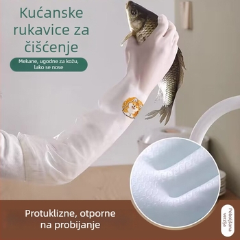 Debele rukavice za pranje suđa s flecom, vodootporne i otporne na masnoću, izdržljive kuhinjske rukavice