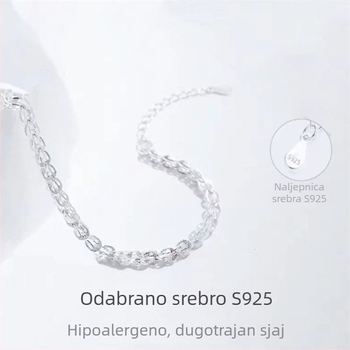 S925 srebrna narukvica feniksov rep za žene, prilagodljiva, geometrijski dizajn, nakit za prijateljice