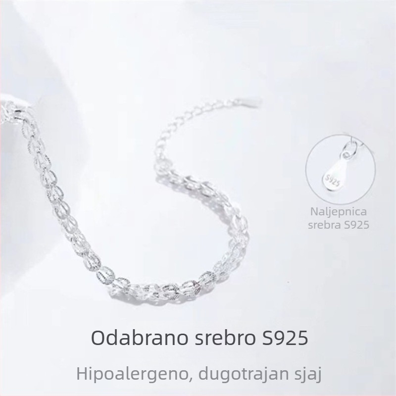 S925 srebrna narukvica feniksov rep za žene, prilagodljiva, geometrijski dizajn, nakit za prijateljice