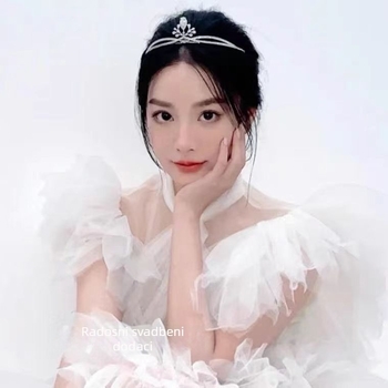Korejskog stila jednostavna i slatka vjenčana kruna za kosu s kristalima, inspirirana Liu Yifei
