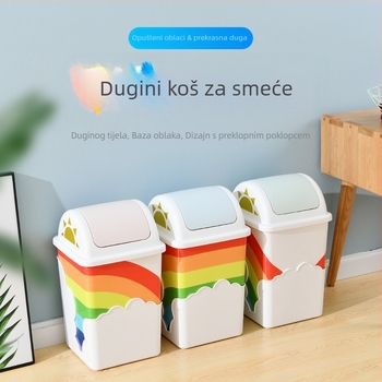 Songtai inovativna šarena kanta za smeće, velika kapaciteta, za kućnu upotrebu, pogodna za spavaću sobu, dnevni boravak, kuhinju i kupaonicu