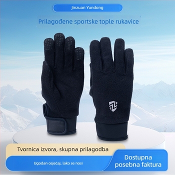 Rukavice za vanjske sportove za muškarce i žene, zimska toplina, tanke polar fleece rukavice za jesen i zimu, cijeli prsti, osjetljive na dodir