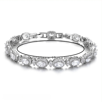 Nova podesiva narukvica s šarenim cirkonima, unisex, europsko-američki modni stil, hip-hop tenis lanac s kamenjem