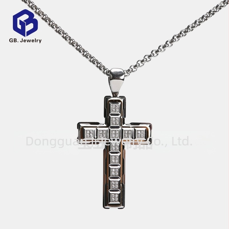 Personalizirani lančić s križem od nehrđajućeg čelika 316L, unisex, minimalistički dizajn, izdržljivo nakit