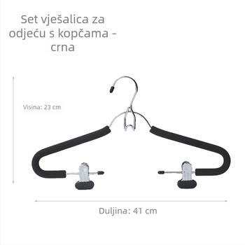 Set vješalica za odjeću za kućnu upotrebu, bezšivne, protuklizne, višenamjenska organizacija odjeće i hlača, debele vješalice