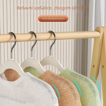 Set od 10 debelih antislip vješalica s dvostrukim kukicama za sušenje odjeće