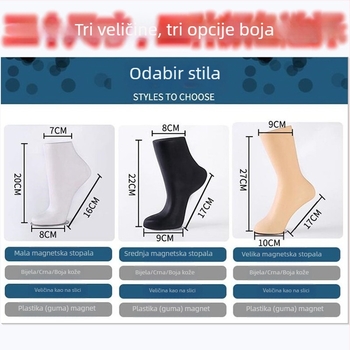 Nove nevidljive čarape za muškarce i žene, magnetski kalupi za stopala i plastične modele stopala za fotografiranje