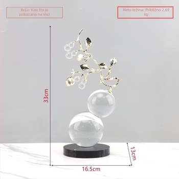 Kristalni ukras u obliku tikve za dnevni boravak, dekoracija za vinsku vitrinu, klasični stil