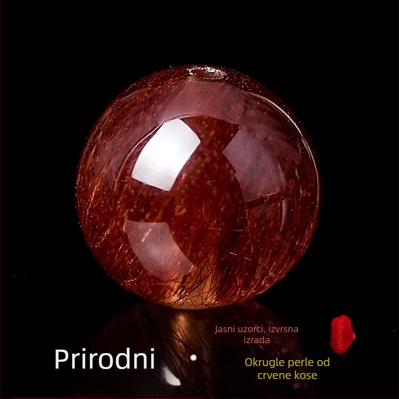 Prirodni kristalni slobodni perli, okrugle kristalne perle, dijelovi za DIY narukvicu