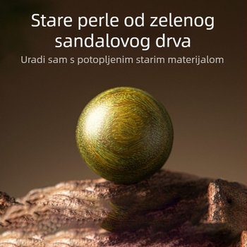 Prirodne zelene perle od sandalovine za DIY narukvicu, 8 mm, dodaci od sandalovine i agarwooda, budističke perle ružarija, 108 komada