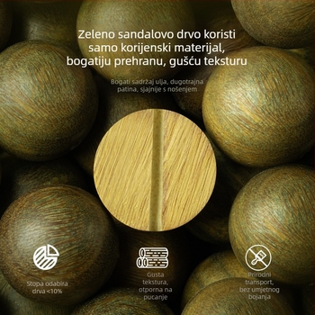 Prirodne zelene perle od sandalovine za DIY narukvicu, 8 mm, dodaci od sandalovine i agarwooda, budističke perle ružarija, 108 komada