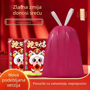Debeli vrećice za smeće s vrpcom, velike, otporne na kidanje, za kućnu upotrebu, internat i kuhinju