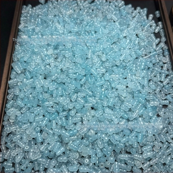 Ledeno plave 6×9 mm tikvasto oblikovane perle s rupom, nefrit boje perle za nakit, poluproizvodi