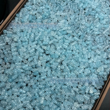 Ledeno plave 6×9 mm tikvasto oblikovane perle s rupom, nefrit boje perle za nakit, poluproizvodi