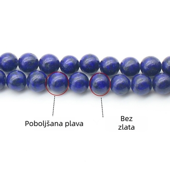 Lazurit okrugle labave perle za DIY nakit — poludrago kamenje, poluproizvodi lazurit