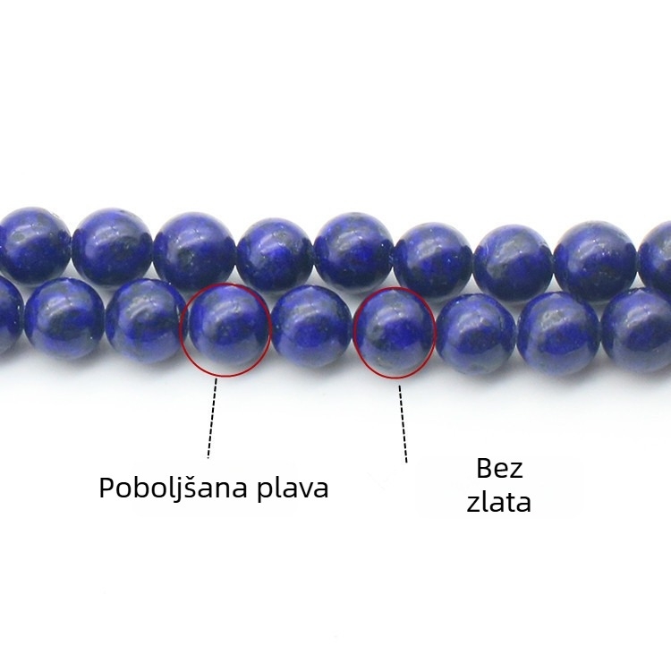Lazurit okrugle labave perle za DIY nakit — poludrago kamenje, poluproizvodi lazurit