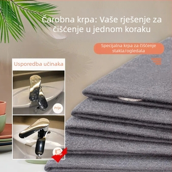 Poliesterska krpa za čišćenje stakla, bez tragova i vodnih mrlja, kućna krpa za ogledala