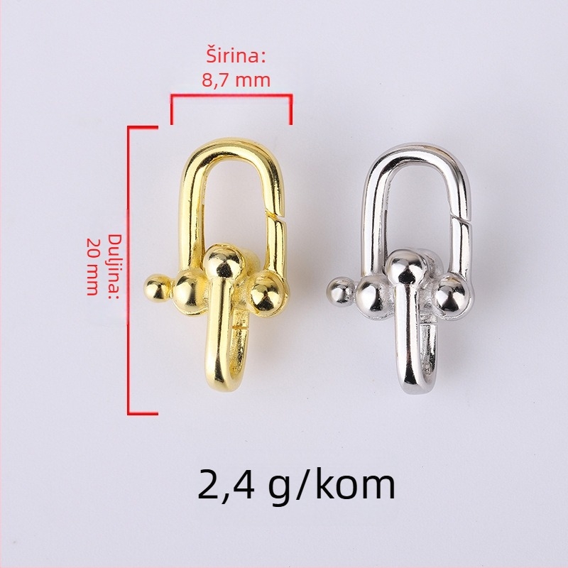 Tingxiangkai S925 Sterling srebro — spojni kopč za ogrlice i narukvice, DIY dodaci za nakit