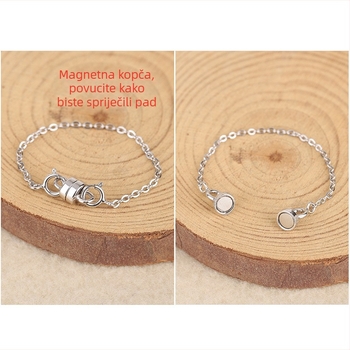 S925 sterling srebro cilindrični magnetski zatvarač za narukvicu i ogrlicu – DIY dodaci za nakit