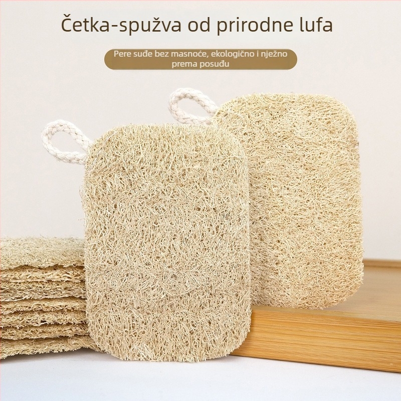 Prirodna spužva od lufe za suđe i posuđe – debela, upija ulje, kuhinjska čistilna spužva