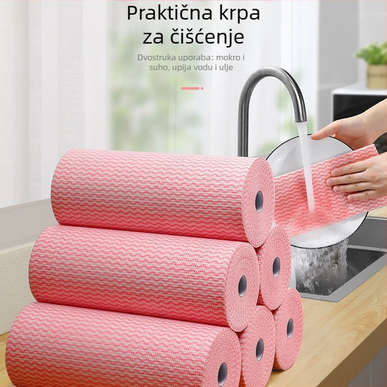 Kuhinjska jednokratna debela krpa s printsom, za mokro i suho čišćenje posuđa, periva, otporna na masnoće
