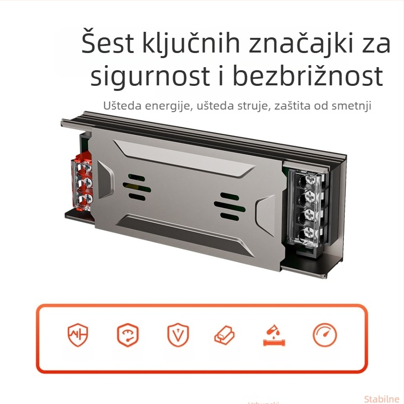 LED napajanje s konstantnim strujom za unutarnje linearne LED trake, 24V, do 200W