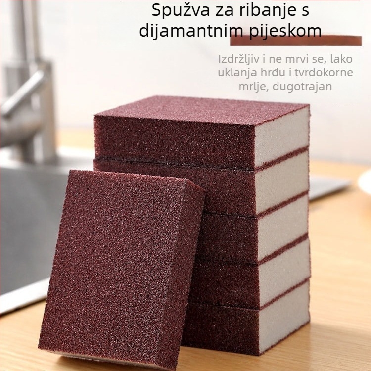 Četkica za čišćenje lonaca s nano spužvom – uklanja mrlje i crne naslage