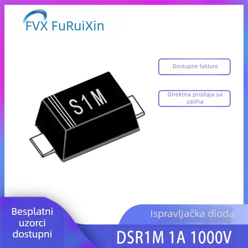 DSR1M dioda 1A 1000V, SOD-123FL pakiranje, silkscreen oznaka S1M