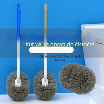 Gumirana kućna četka za WC s mekanim vlasi, dugačkim držalom, zidna montaža, za squat WC