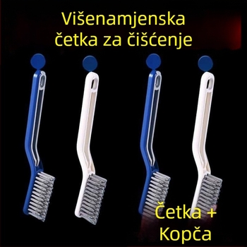 Japanski stil četke za čišćenje kupaonice za fuge – 2-u-1, mali klips za kosu, za prozore i kuhinju, višenamjenska četka za fuge