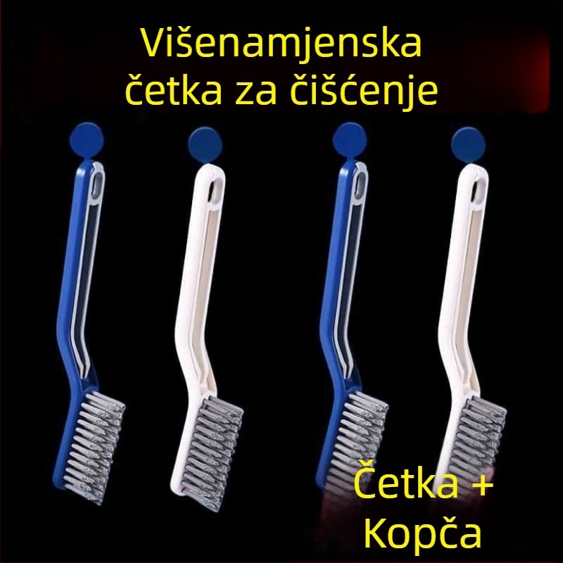 Japanski stil četke za čišćenje kupaonice za fuge – 2-u-1, mali klips za kosu, za prozore i kuhinju, višenamjenska četka za fuge