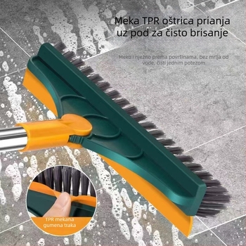 2-u-1 četka za kupaonu za pod s dugim držalom, četka za uske prostore, temeljito čišćenje bez mrtvih kutova