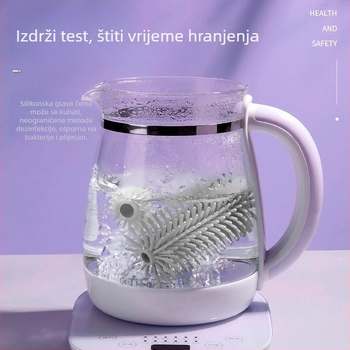 Električna četkica za bočice s UV dezinfekcijom, višenamjenska četkica za bradavice, duga drška, punjivi set za čišćenje čašica