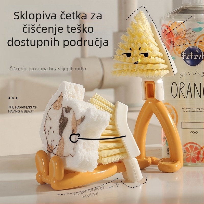 Četka za praznine, trokutasta četka, sklopiva kuhinjska odvodna košarica, čistač odvodnih otvora za štednjak i kupaonicu