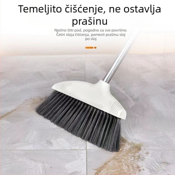 Kućna metla s mekim dlačicama, povećana i debela glava, set metle i lopatice za prašinu